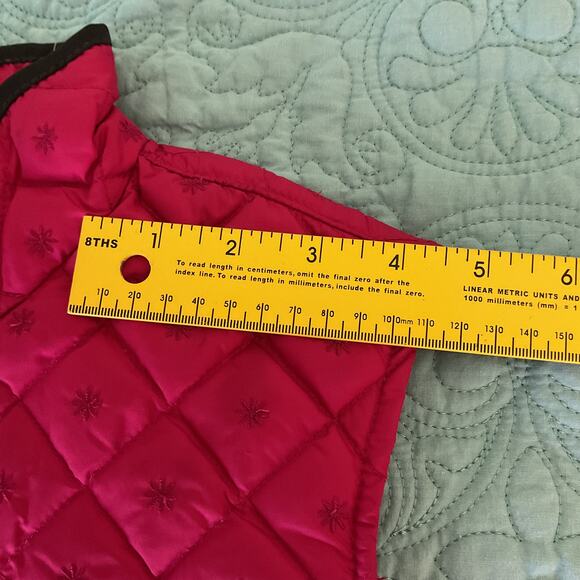 Eddie Bauer Womens Premium Goose Down Vest Full Zip Petite Medium Red - Picture 16 of 16